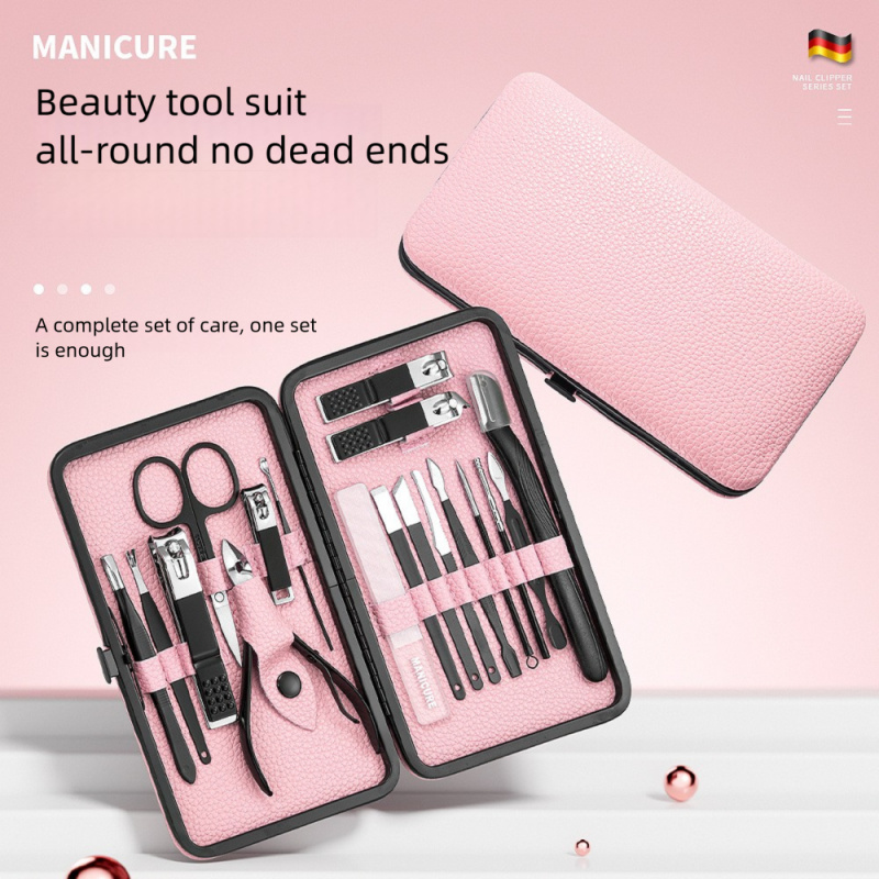 Mens Grooming Kit Case - Set de Manicura y Pedicura de