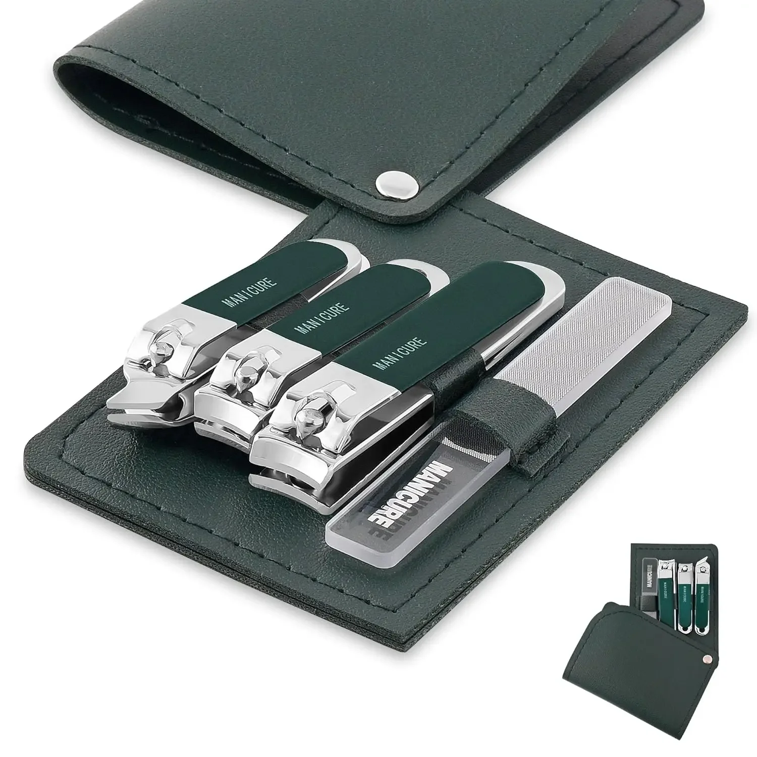 Mens Grooming Travel Kit - Juego de 4 Piezas de Cortaúñas