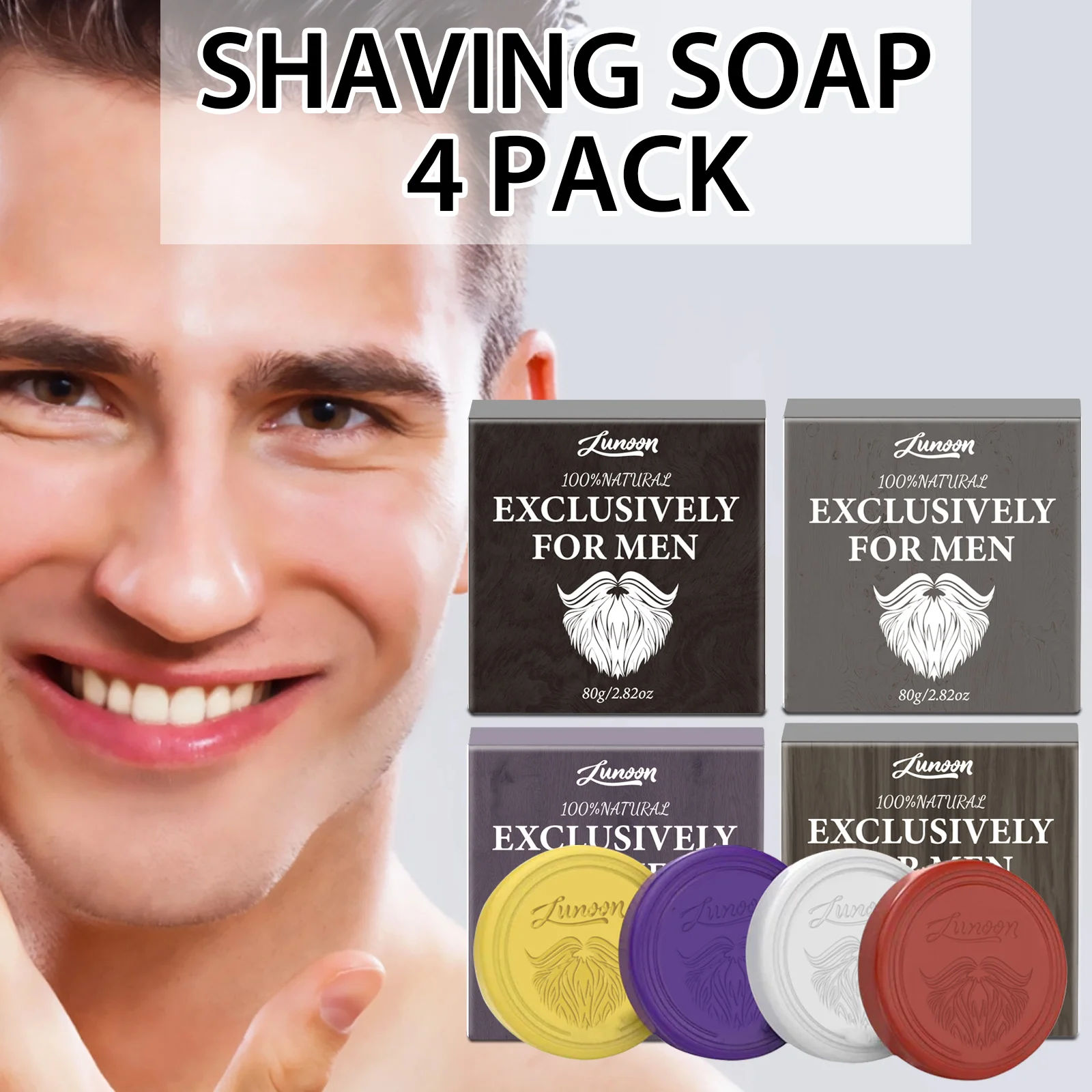Men'S Beard Grooming - Jabón para afeitar la barba para