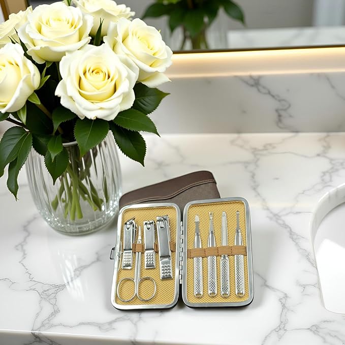 Set de manicura para hombres y - Mens Grooming Kit Case reseña y precio